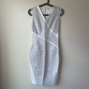 Elie Tahari White Mesh Pencil Dress